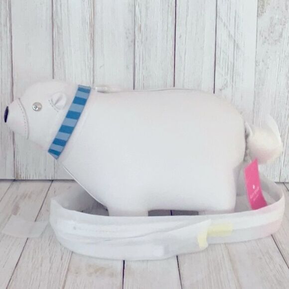 KATE SPADE NWT ARTIC FRIENDS POLAR BEAR CROSSBODY BAG CLUTCH LEATHER - Picture 8 of 11